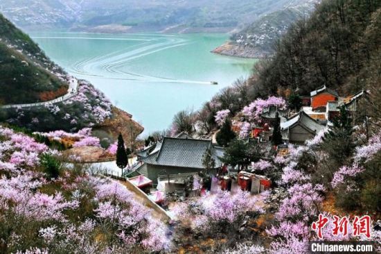 甘肅平?jīng)鍪惺侵袊鴥?yōu)秀旅游城市。圖為平?jīng)鲠轻忌较率锾一ㄊ㈤_。(資料圖) 平?jīng)鍪形麄鞑抗﹫D