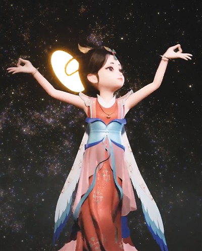 敦煌莫高窟官方虛擬形象“伽瑤”。