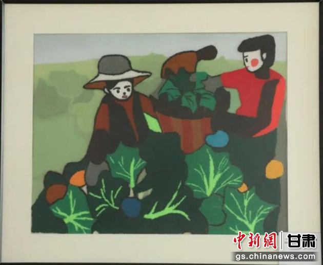 皋蘭縣高原夏菜項目幫助當?shù)貗D女增收致富。刺繡 黃淑娟 繡稿 趙海科