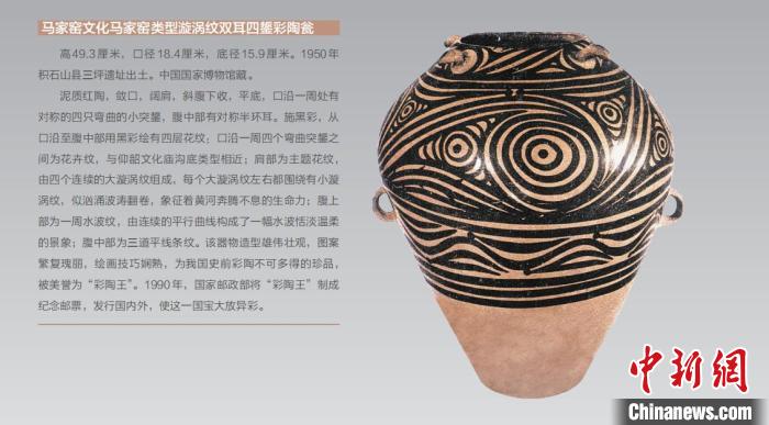 圖為“彩陶王”展板?！∨R夏州融媒體供圖