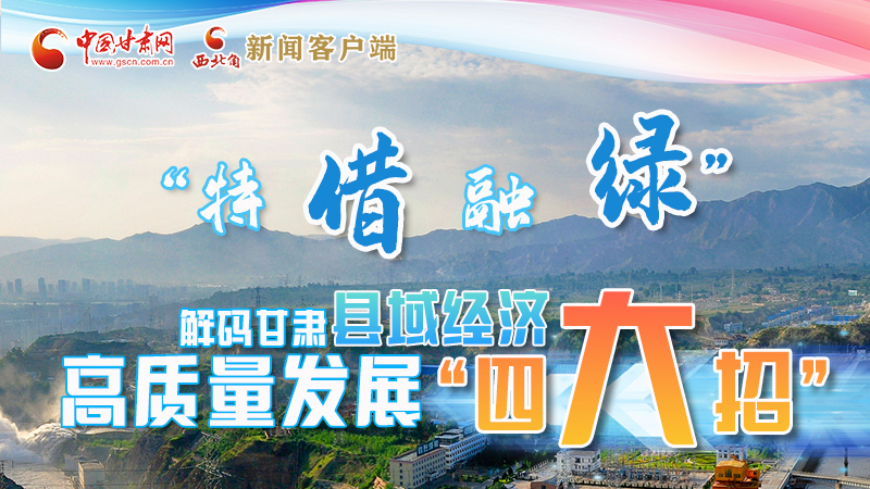 圖解|“特、借、融、綠”解碼甘肅縣域經濟高質量發(fā)展“四大招”