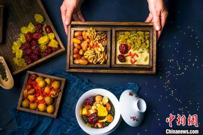 2023年5月，拍攝的臨夏蓋碗茶所需原料。(資料圖)臨夏市融媒體中心供圖