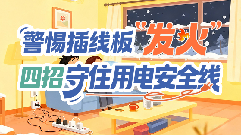 長圖|警惕插線板“發(fā)火”！四招守住用電安全線