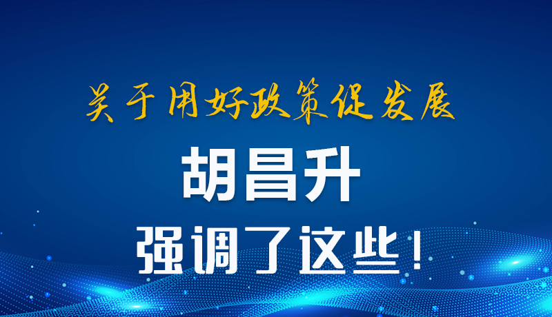 圖解|關(guān)于用好政策促發(fā)展 胡昌升強(qiáng)調(diào)了這些！